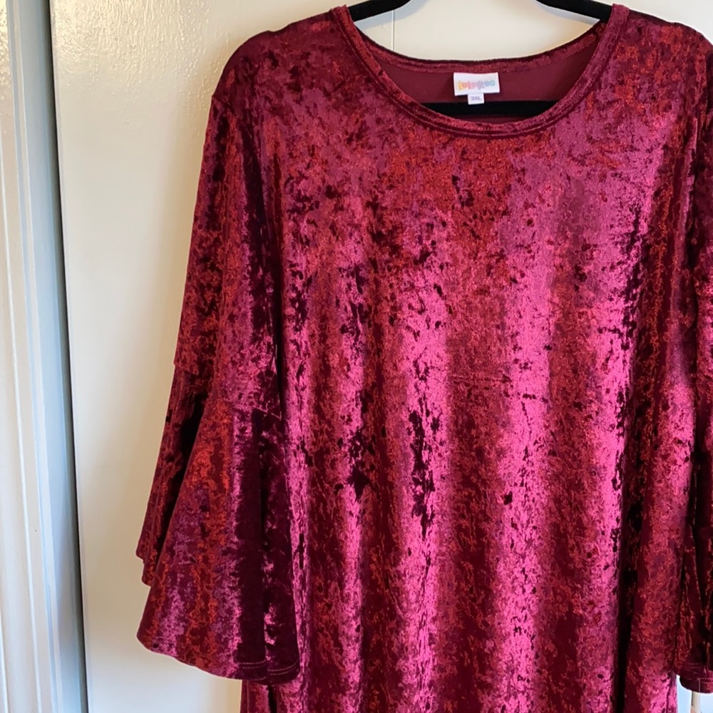 3X LuLaRoe Elegant Maurine crushed velvet dress